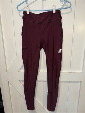 Equestly Riding Breeches Women’s Small Burgundy Full Seat Grip Equestrian Pants